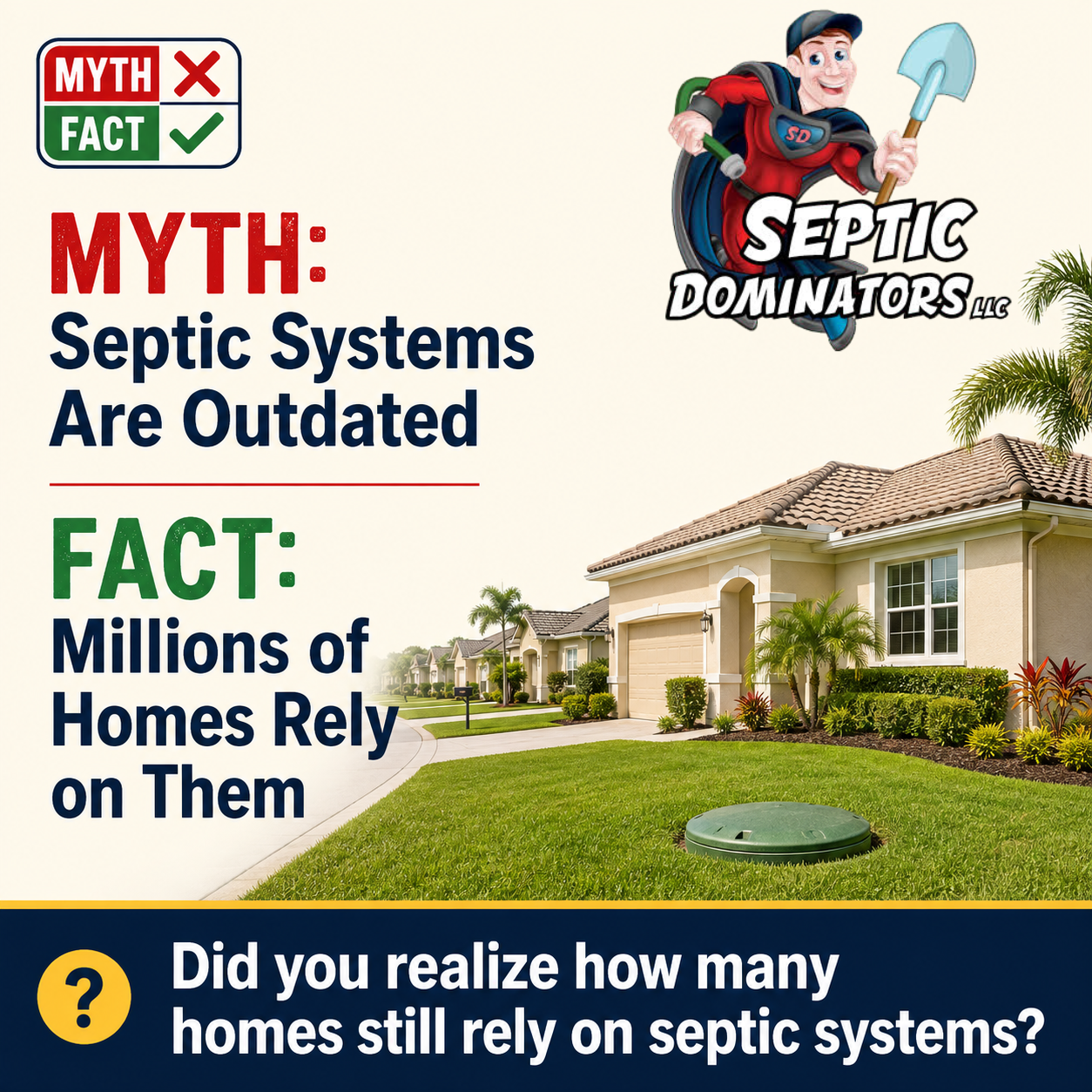 Myth vs. Fact marketing campaign sample for septic tank pumping